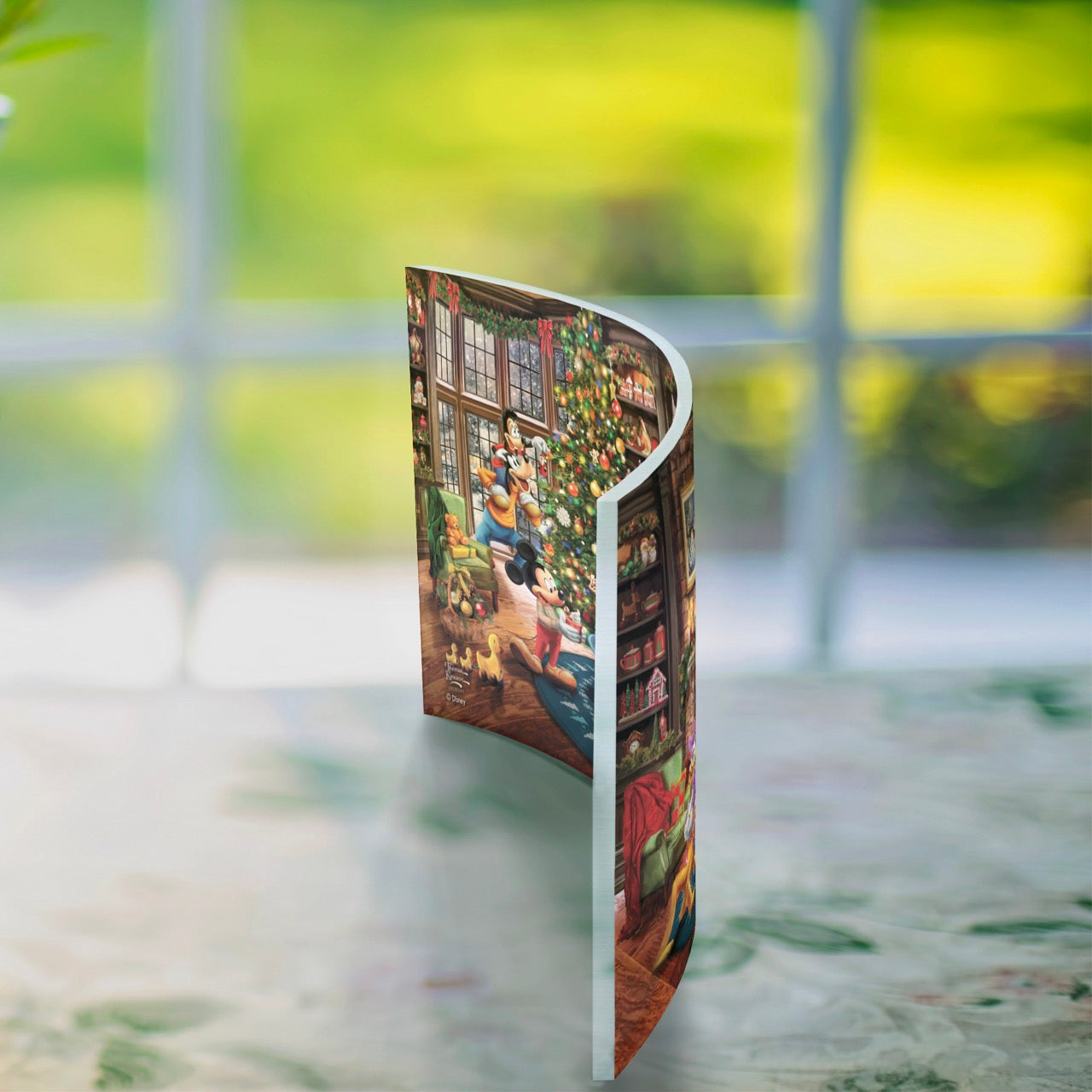 Disney (Mickey and Minnie Trimming the Tree) 10" x 7" Curved Acrylic Print ACP1007CUR834